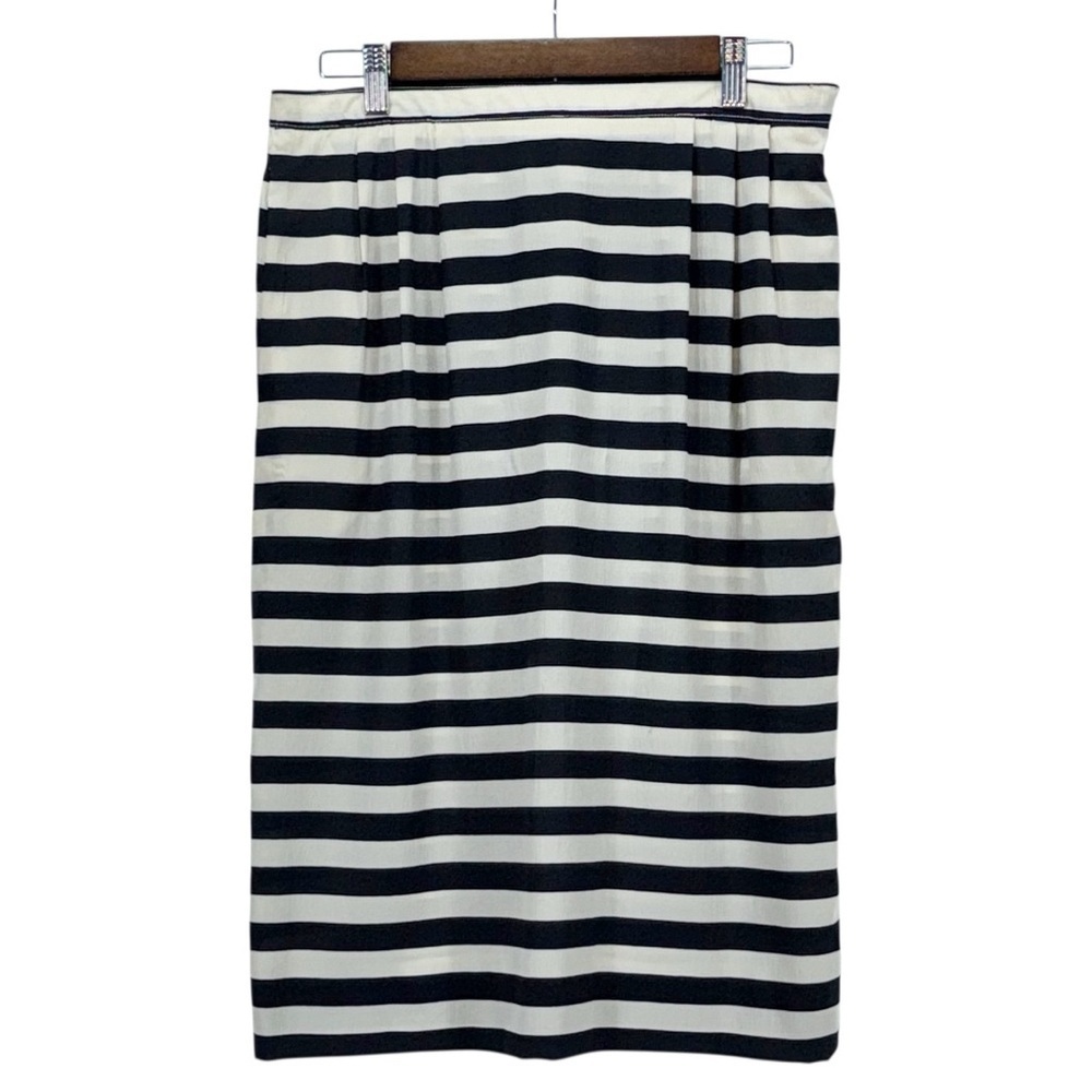 Emanuel Ungaro Black and White Midi Pencil Skirt - Picture 13 of 15